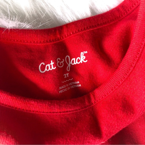 Cat & Jack Red & Gold Holiday Tutu Dress - Picture 3 of 3